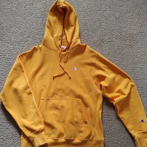 Men's Gold Hooded Champion Sweatshirt